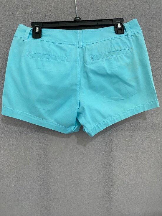Lilly Pulitzer Aqua Cotton Shorts Size 4 Classic Preppy Summer Casual - Picture 2 of 7